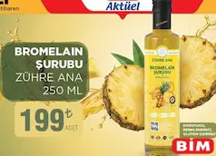 ZÜHRE ANA BROMELAİN ŞURUBU 250 ML fiyat ve kampanya bilgisi